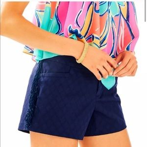 NWT Lilly Pulitzer Ellie True Navy Short Jacquard